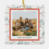 Ornement En Céramique Flammes de Noël Falalala (Devant)