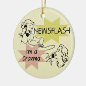 Ornement En Céramique Flash d'information je suis des T-shirts et des (Gauche)