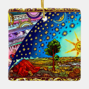 Ornement En Céramique Flat Earth Ornament