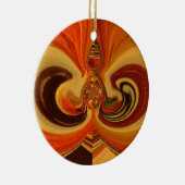 Ornement En Céramique Flèches Abstraites avec Teardrop Center Art Print (Droite)