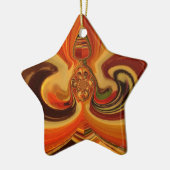 Ornement En Céramique Flèches Abstraites avec Teardrop Center Art Print (Gauche)