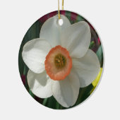 Ornement En Céramique Fleur de printemps de jonquille rose (Gauche)