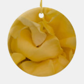 Ornement En Céramique Fleur de rose jaune premier Noël ensemble (Dos)