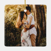 Ornement En Céramique Fleur Monoline de verdure premier Noël ensemble (Dos)