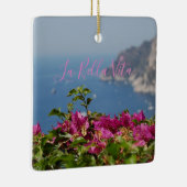 Ornement En Céramique Fleur rose avec vue sur l'océan sur Capri, Italie (Droite)