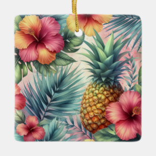 Ornement En Céramique Fleur tropicale