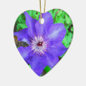 Ornement En Céramique Fleur violette Clematis (Gauche)