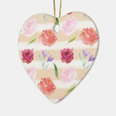 Ornement En Céramique Fleurs d'aquarelle à la crème de bracelet (Gauche)