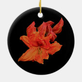 Ornement En Céramique Fleurs d'Azalée Orange (Dos)