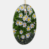 Ornement En Céramique Fleurs de Margarita jaune blanc avec cailloux gris (Droite)