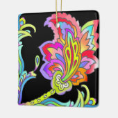 Ornement En Céramique Fleurs de néon (Gauche)