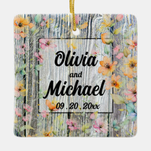 Ornement En Céramique Fleurs sauvages botaniques de la grange