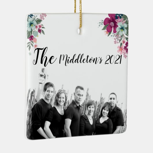 Ornement En Céramique Fleurs tropicales ornementales personnalisées sur (Droite)