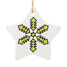 Flocon de neige scintillant - Étoile jaune