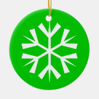 Flocon de neige vert et blanc