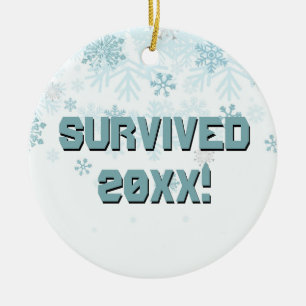 Ornement en céramique Flocons de neige 2020 Surviv