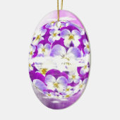 Ornement En Céramique Flore motif violet simple et subtile (Gauche)