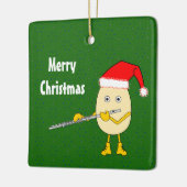 Ornement En Céramique Flute de Santa Hat Egghead (Gauche)