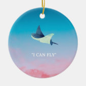 Ornement en céramique Flying Stingray (Devant)