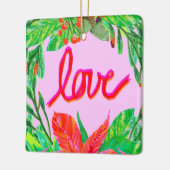 Ornement En Céramique Foliage de Noël - Amour (Gauche)