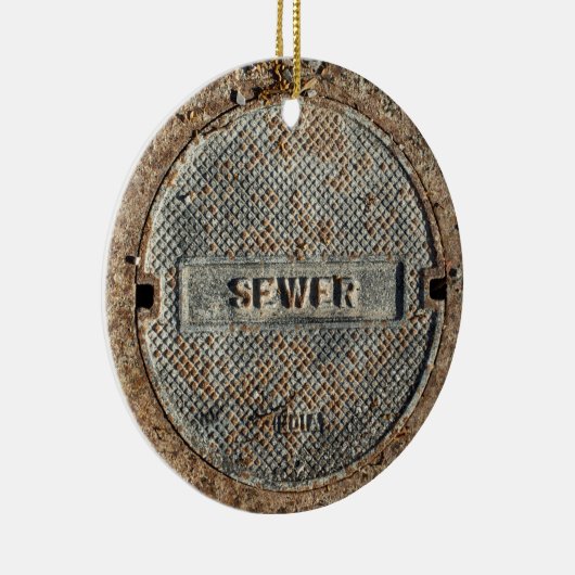 Ornement En Céramique Fonctionnaire de couverture de trou d'homme (Droite)