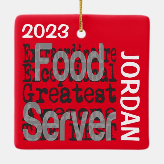 Ornement En Céramique Food Server Extraordinaire CUSTOM (Dos)