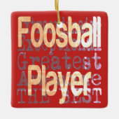 Ornement En Céramique Foosball Player Extraordinaire (Devant)