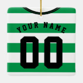 Ornement En Céramique Football Football Rugby Jersey Nom Numéro Modèle (Dos)