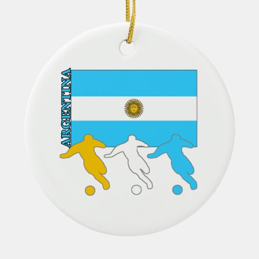 Ornement En Céramique Footballeurs de l'Argentine (Devant)