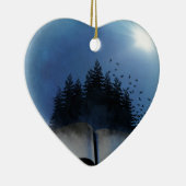 Ornement En Céramique Forêt de livres ouverts (Droite)