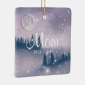 Ornement En Céramique Forêt d'hiver en mémoire maman photo Noël (Droite)