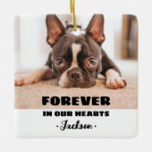 Ornement En Céramique Forever In our Hearts Pet Memorial Ornament (Devant)
