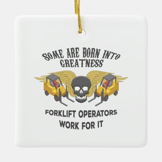Ornement En Céramique Forklift (Devant)