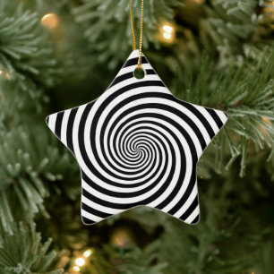 Ornement En Céramique Forme d'étoile en spirale d'hypnose