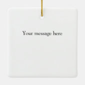 Ornement En Céramique Fourrure de tigre Monogramme personnalisé et messa (Dos)