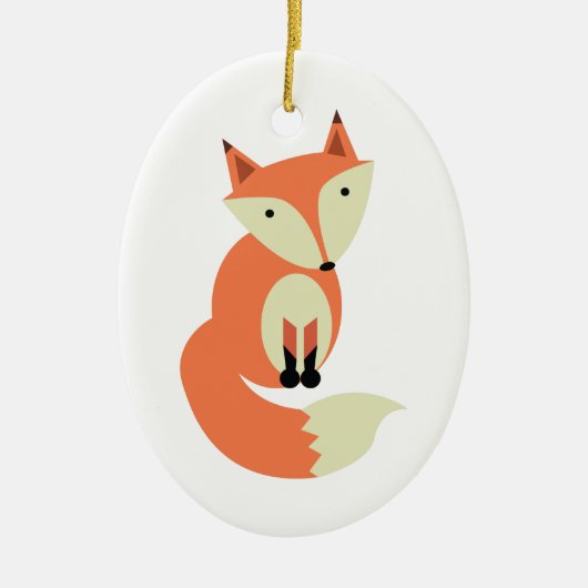 Ornement En Céramique Fox rouge (Devant)
