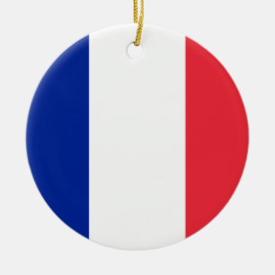 Ornement En Céramique France Flag Ornament