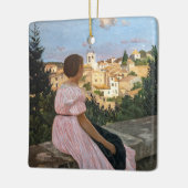 Ornement En Céramique Frederic Bazille - La robe rose (Gauche)