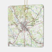 Ornement En Céramique Fredericksburg TX Topo Map (Gauche)