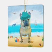 Ornement En Céramique French Bulldog sur la plage (Gauche)