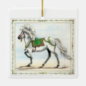 Ornement En Céramique Frey Jol Islande Cheval Noël (Dos)