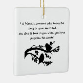 Ornement En Céramique Friend Cote Chanson dans mon coeur Oiseau Silhouet (Droite)