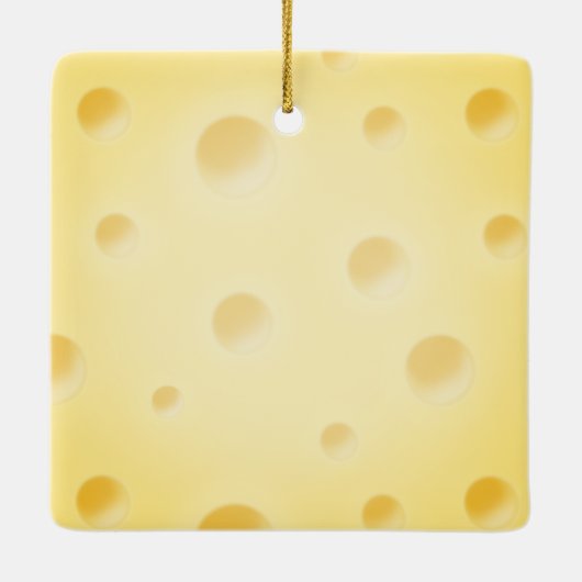 Ornement En Céramique "Fromage" en tranche de fromage japonais mou perso (Dos)