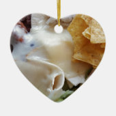 Ornement En Céramique Fromage fondu Nacho Drôle Nourriture (Devant)