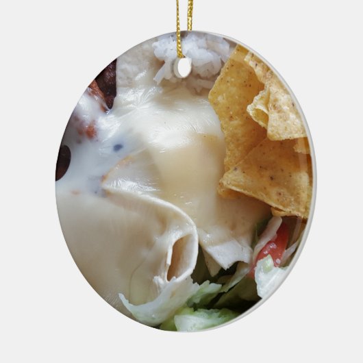Ornement En Céramique Fromage fondu Nacho Drôle Nourriture (Gauche)