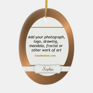 Ornement En Céramique Frontière en céramique ovale d'en cuivre