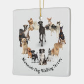 Ornement En Céramique Fun Chien race Animaux de compagnie Chien Marche (Gauche)