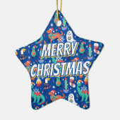 Ornement En Céramique Fun Christmas Dinosaur Dog Parrot Avocado Cactus (Gauche)