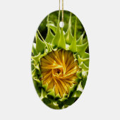 Ornement En Céramique Fun jaune floral tournesol (Droite)