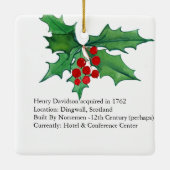 Ornement En Céramique Fun Scottish Davidson Clan Tulloch Castle (Dos)